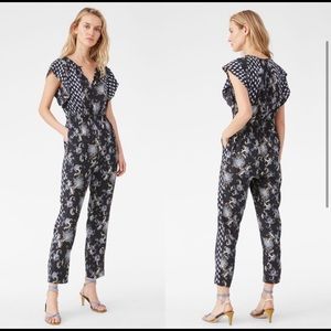 Rebecca Taylor silk paisley jumpsuit size 10